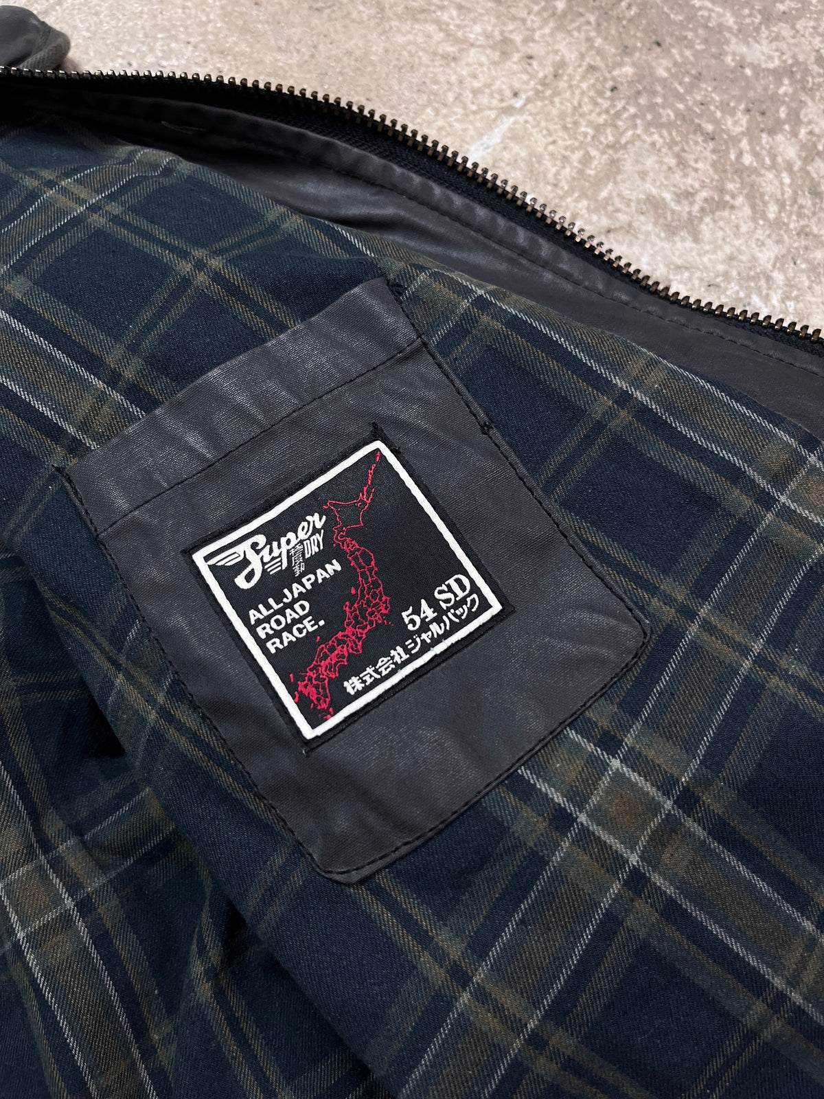 SUPERDRY DOUBLE HOODED WAXED MULTIPOCKET BIKER JACKET 2000s