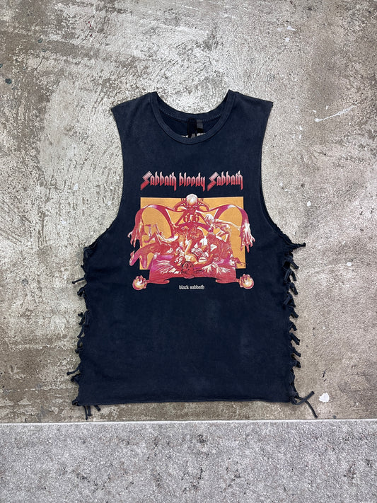 BLACK BLOODY SABBATH FADED TANK TOP