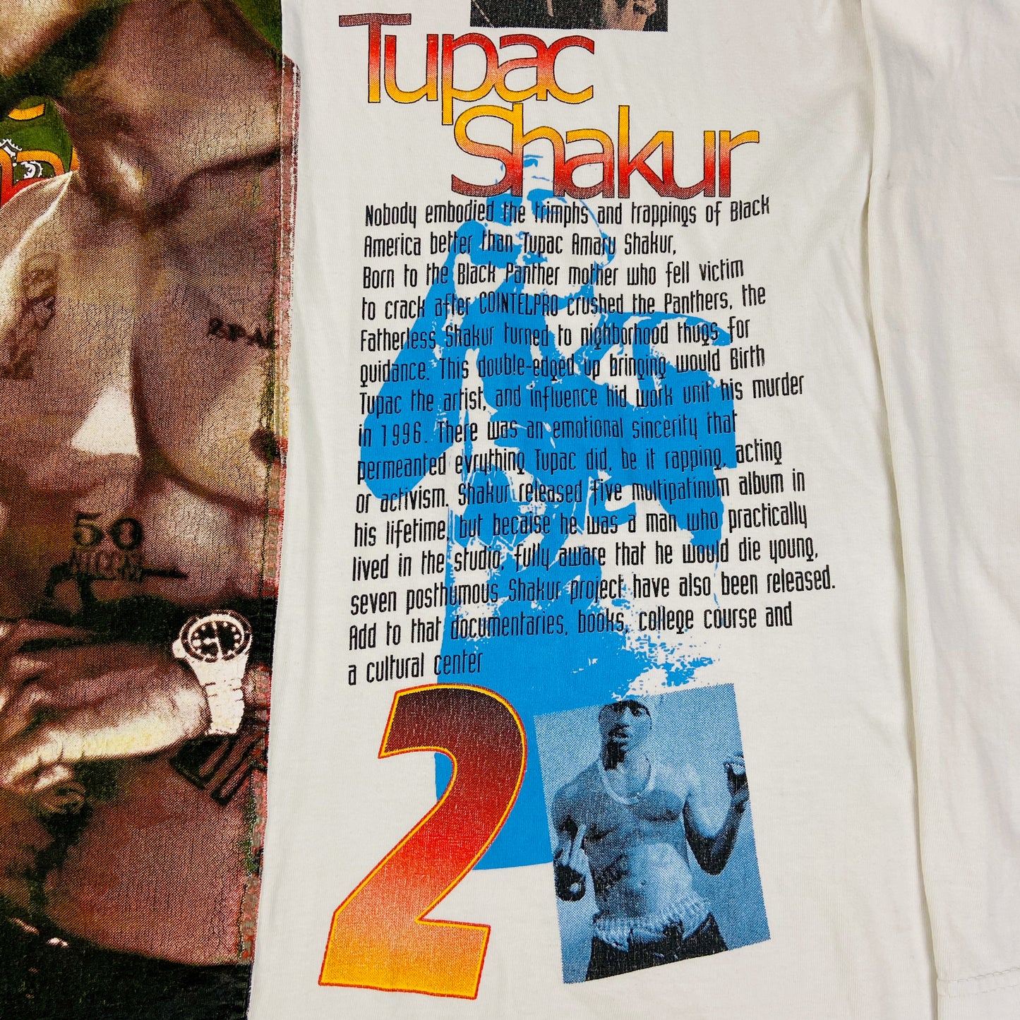 2PAC AMARU SHAKUR PATCHWORK LONGSLEEVE 1990s