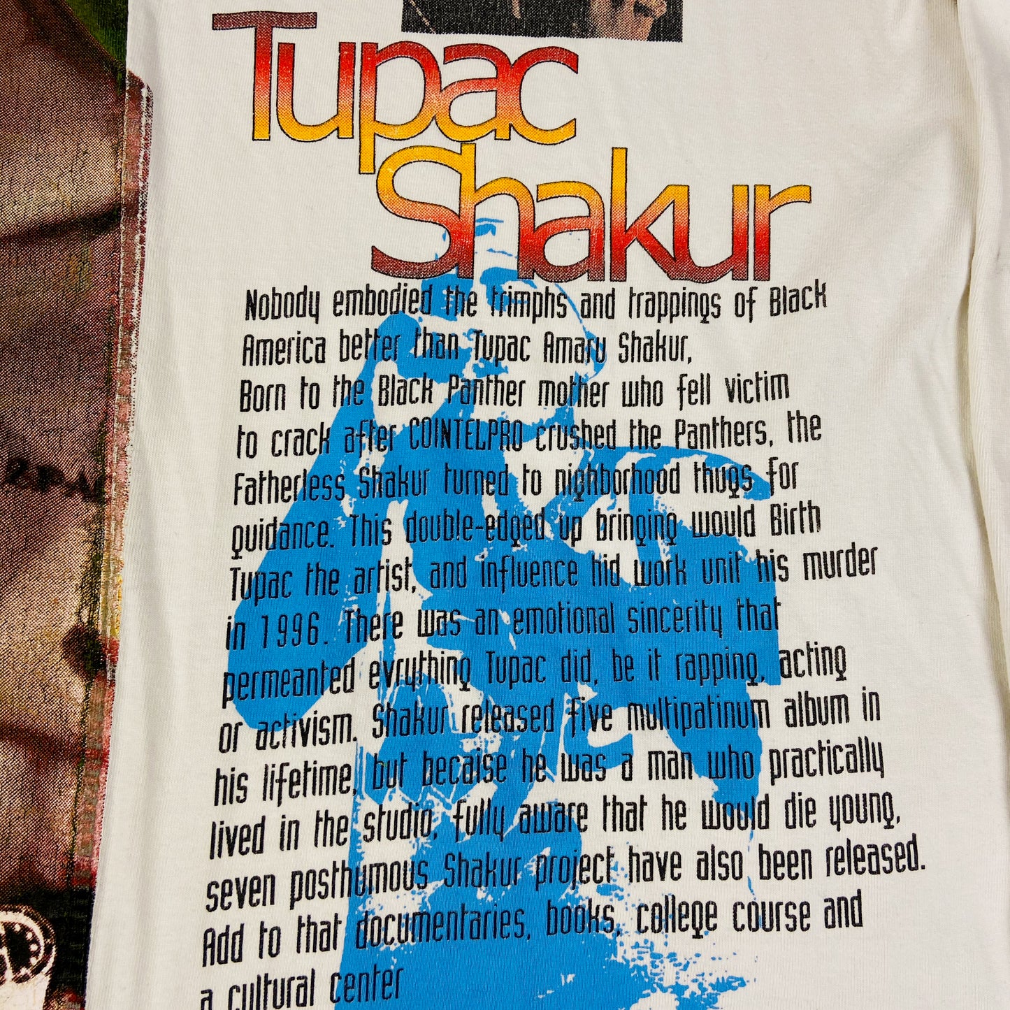 2PAC AMARU SHAKUR PATCHWORK LONGSLEEVE 1990s