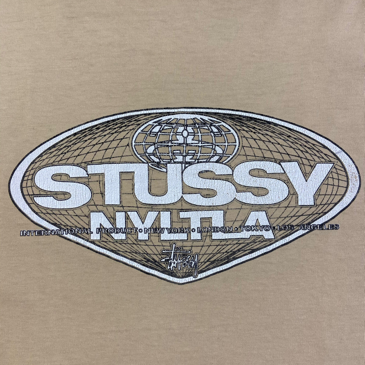 1980s STUSSY NYLTLA BIG LOGO BOXY TEE
