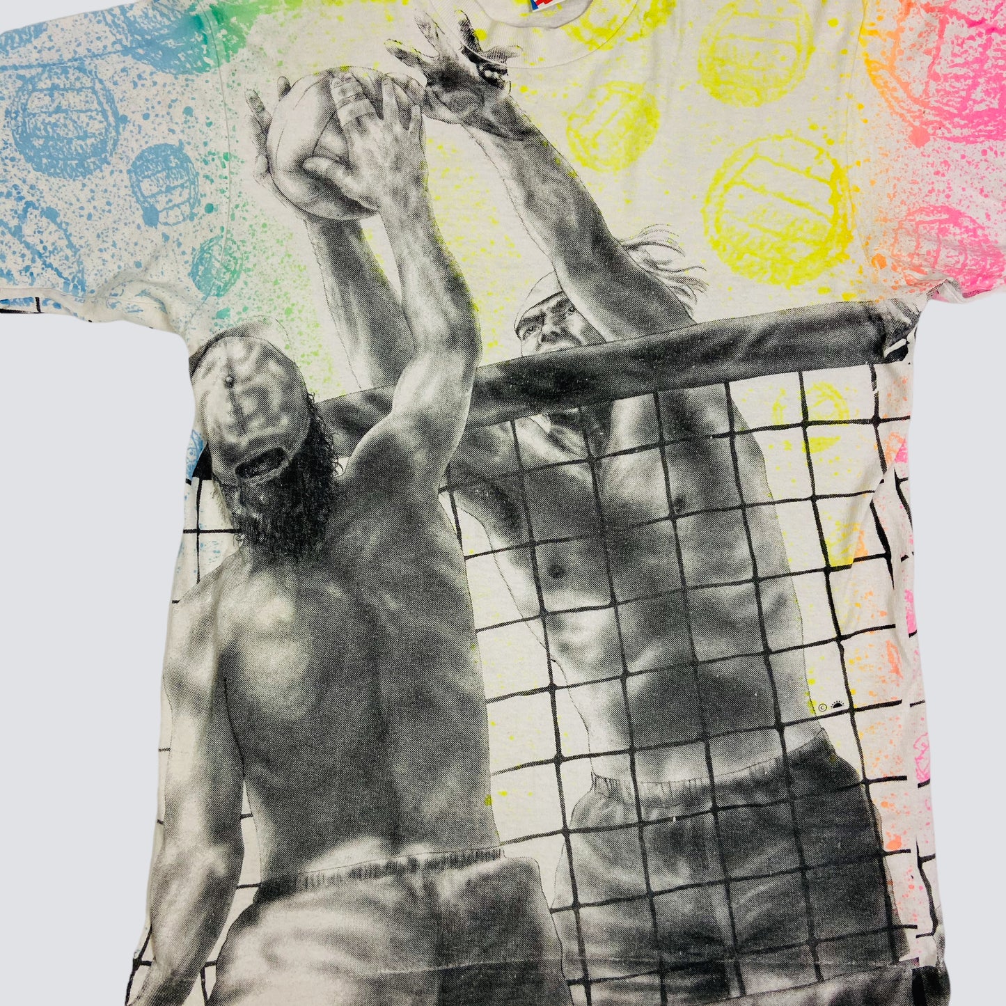1980s VOLLEYBALL OVERPRINTED TEE