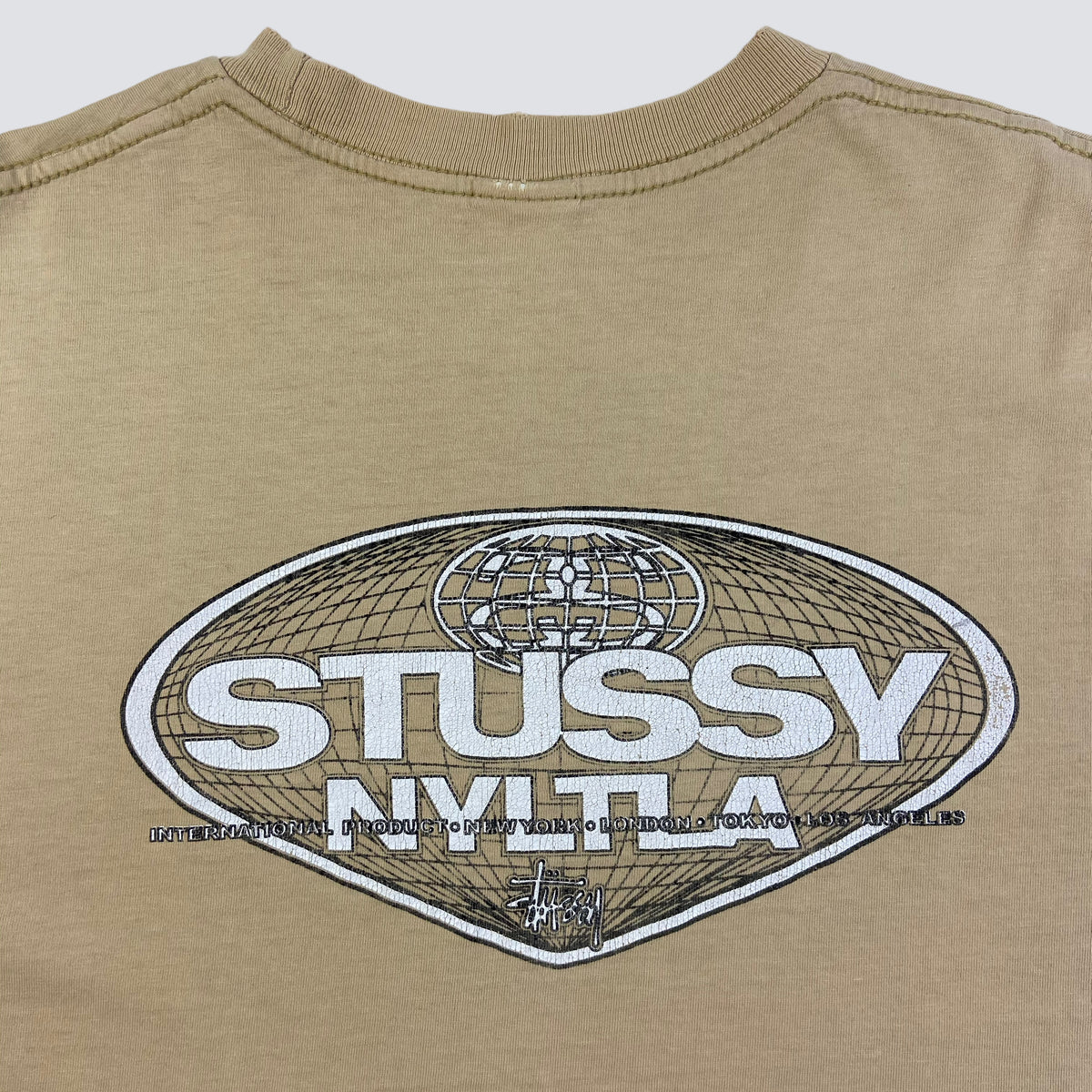 1980s STUSSY NYLTLA BIG LOGO BOXY TEE