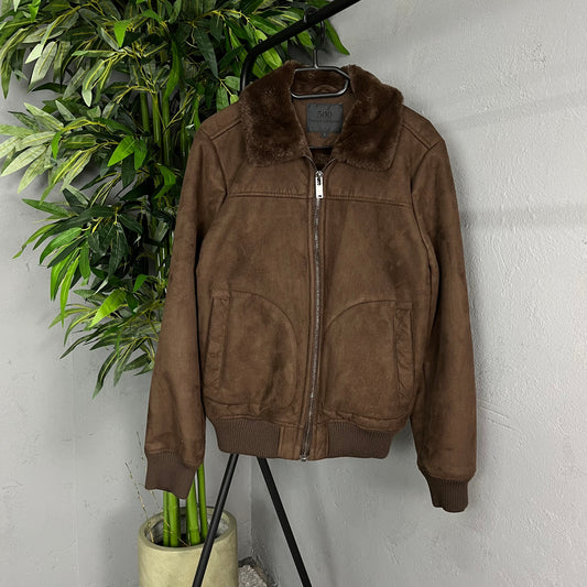 500 MAISON CINQCENT VELOUR TEDDY SHERPA JACKET 1990s