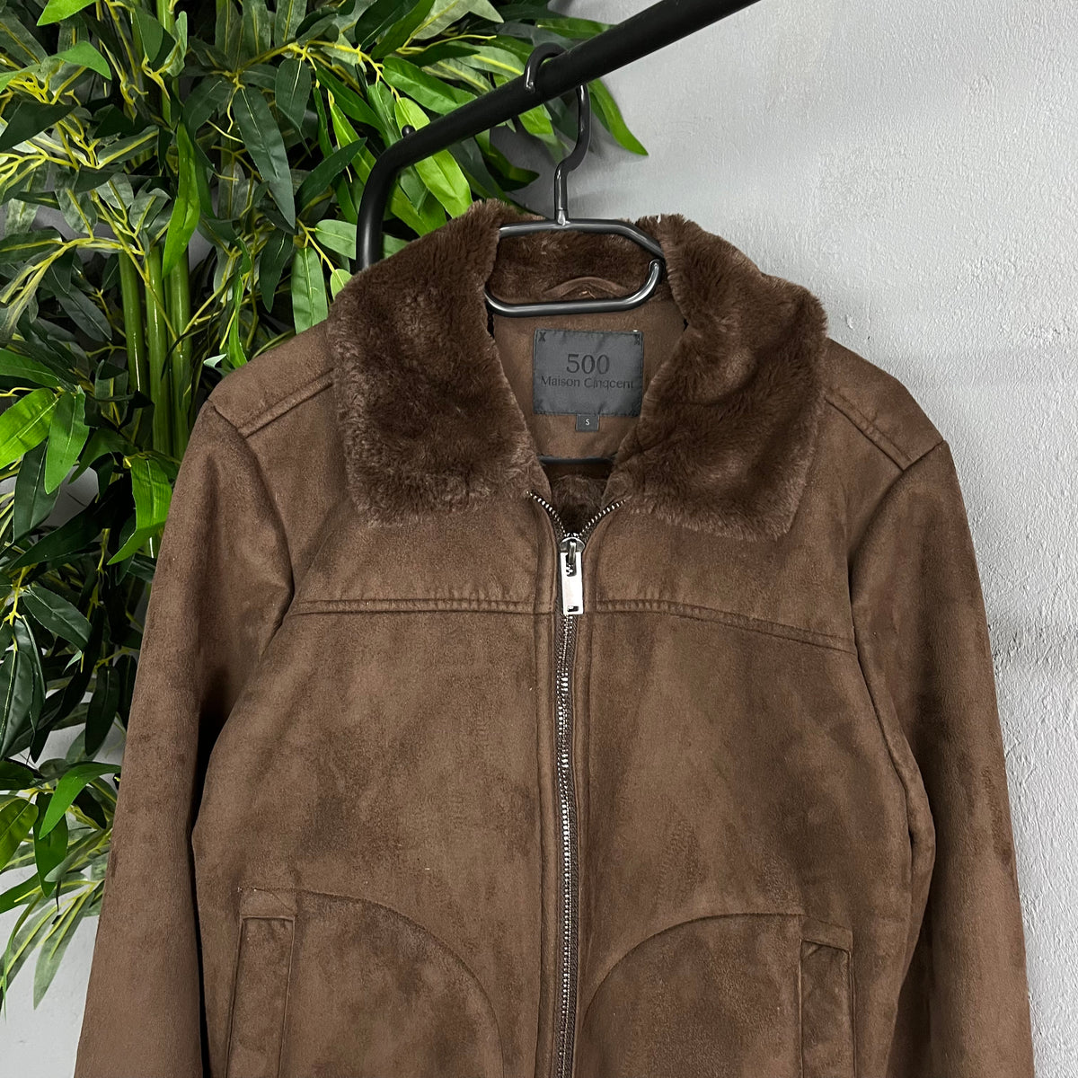 500 MAISON CINQCENT VELOUR TEDDY SHERPA JACKET 1990s