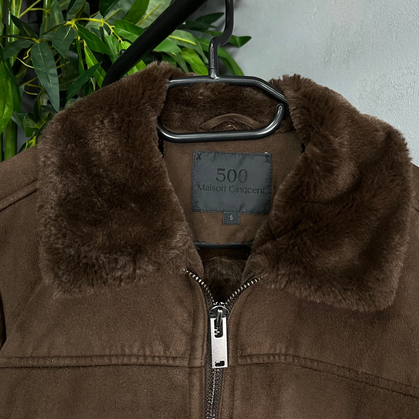 500 MAISON CINQCENT VELOUR TEDDY SHERPA JACKET 1990s