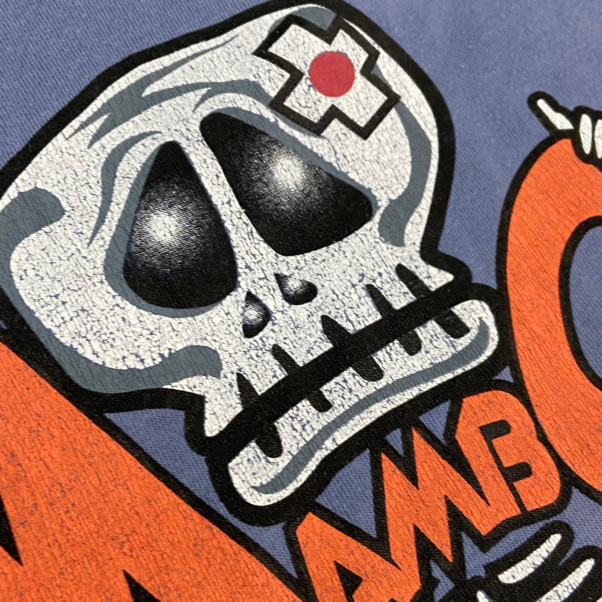 MAMBO CENSORED SKELETON FADED TEE 1990s