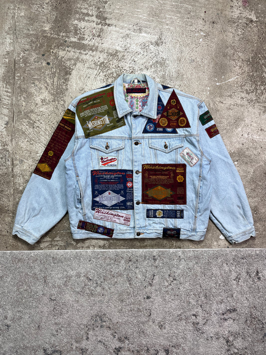 1980s WASHINGTON FLASHLIGHTS 2-SIDED REVERSIBLE DENIM JACKET
