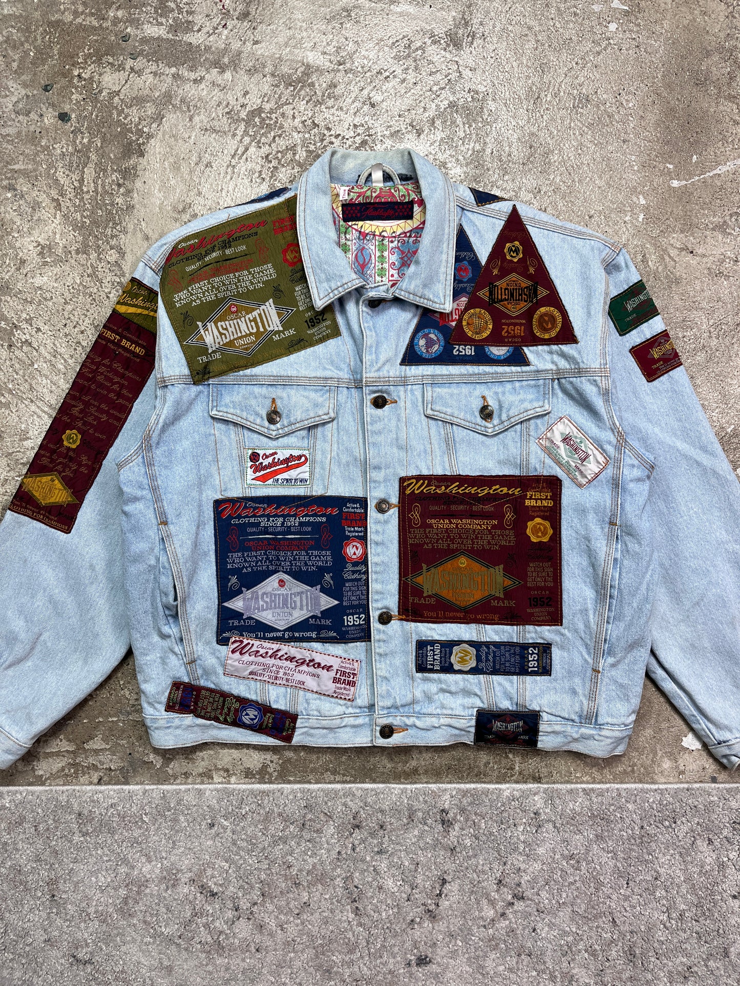1980s WASHINGTON FLASHLIGHTS 2-SIDED REVERSIBLE DENIM JACKET