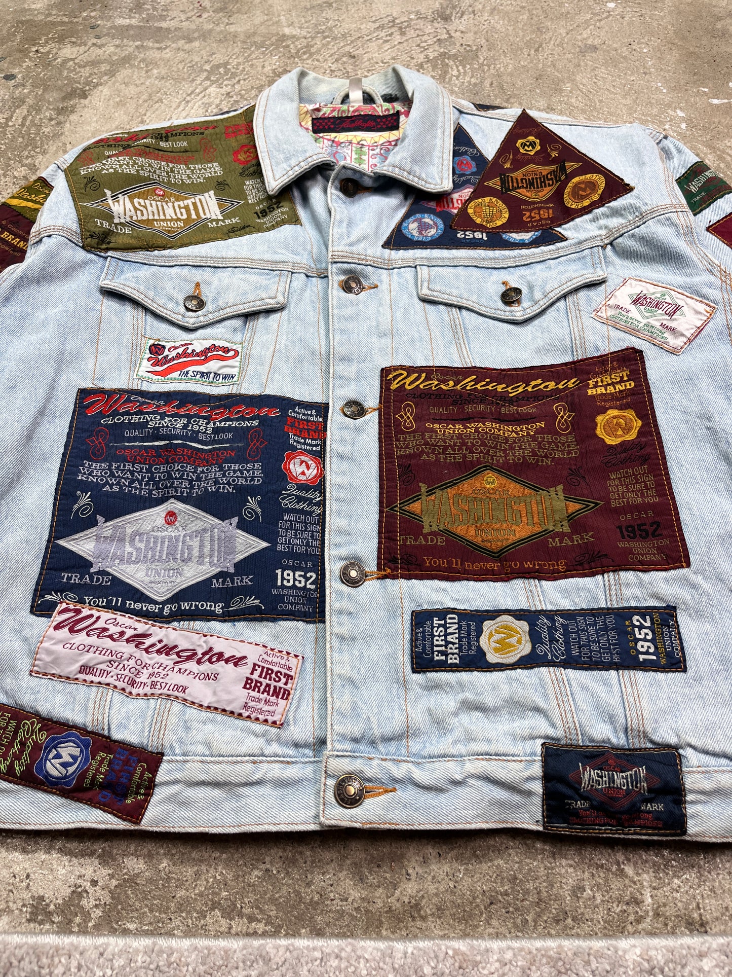 1980s WASHINGTON FLASHLIGHTS 2-SIDED REVERSIBLE DENIM JACKET