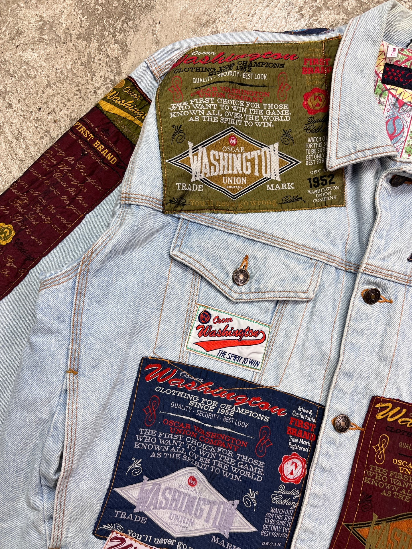 1980s WASHINGTON FLASHLIGHTS 2-SIDED REVERSIBLE DENIM JACKET