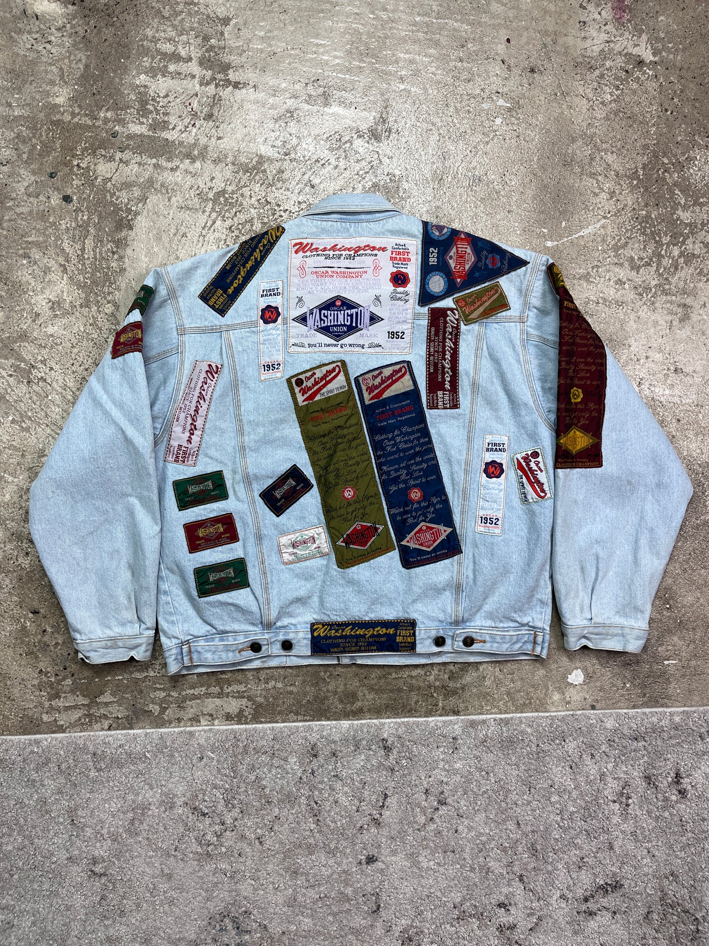 1980s WASHINGTON FLASHLIGHTS 2-SIDED REVERSIBLE DENIM JACKET