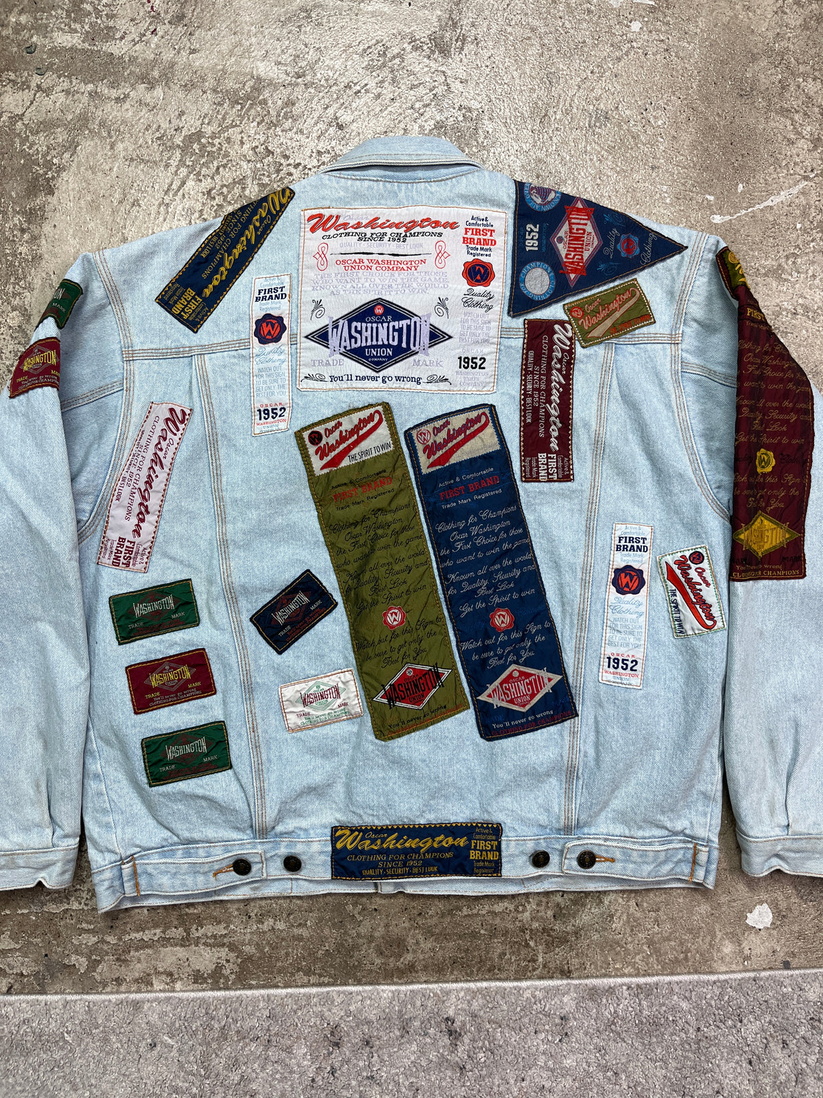 1980s WASHINGTON FLASHLIGHTS 2-SIDED REVERSIBLE DENIM JACKET
