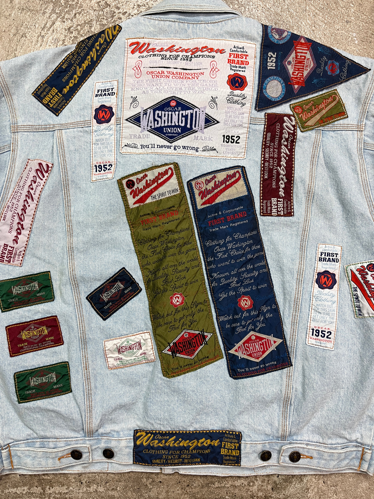 1980s WASHINGTON FLASHLIGHTS 2-SIDED REVERSIBLE DENIM JACKET