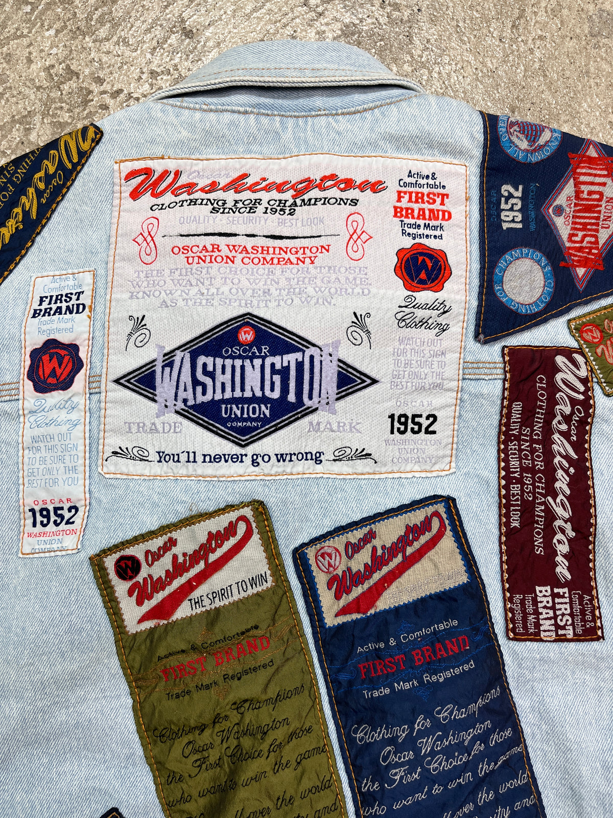 1980s WASHINGTON FLASHLIGHTS 2-SIDED REVERSIBLE DENIM JACKET