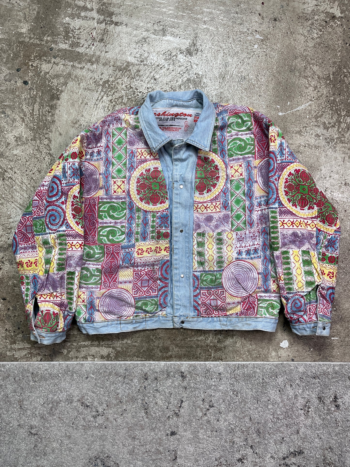 1980s WASHINGTON FLASHLIGHTS 2-SIDED REVERSIBLE DENIM JACKET