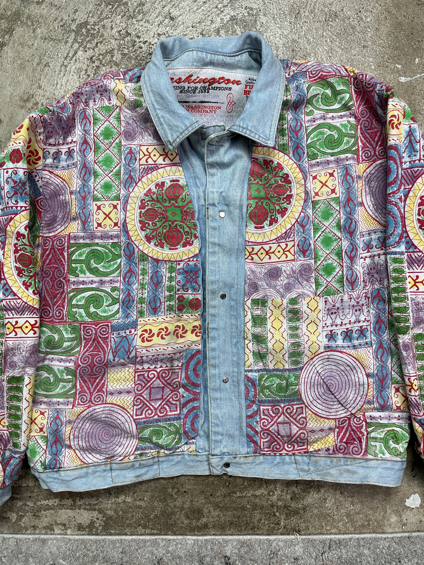 1980s WASHINGTON FLASHLIGHTS 2-SIDED REVERSIBLE DENIM JACKET