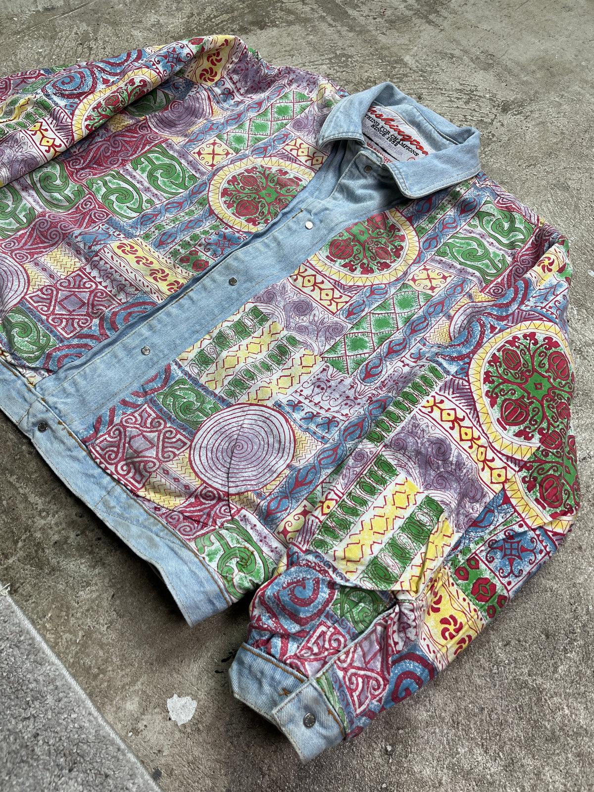 1980s WASHINGTON FLASHLIGHTS 2-SIDED REVERSIBLE DENIM JACKET