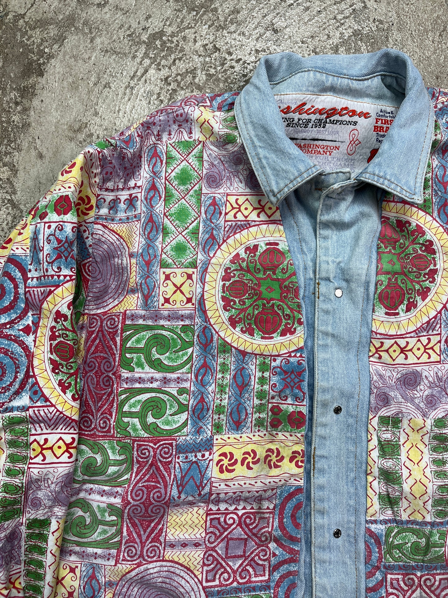 1980s WASHINGTON FLASHLIGHTS 2-SIDED REVERSIBLE DENIM JACKET