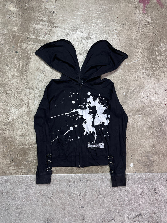 Y2K EVIL FAIRYS BONDAGE ZIP HOODIE WITH SECRET POCKET