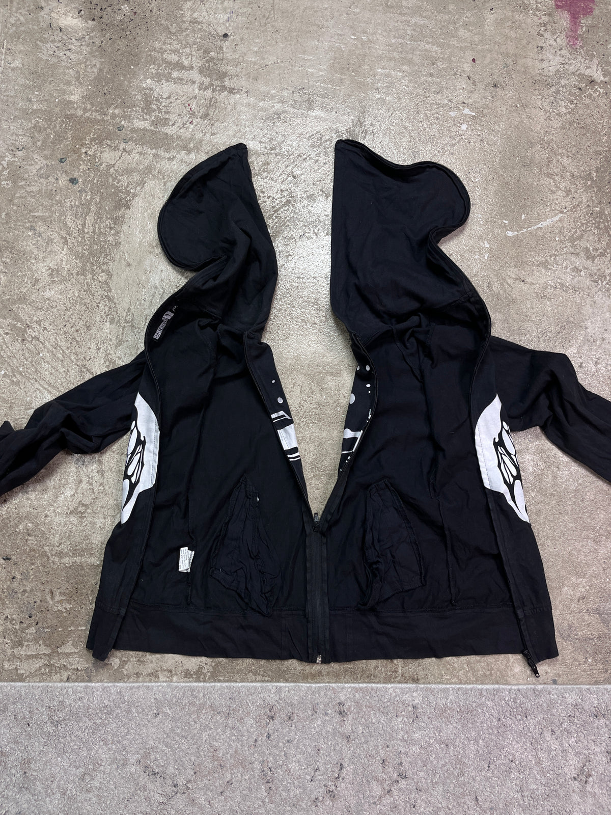 Y2K EVIL FAIRYS BONDAGE ZIP HOODIE WITH SECRET POCKET