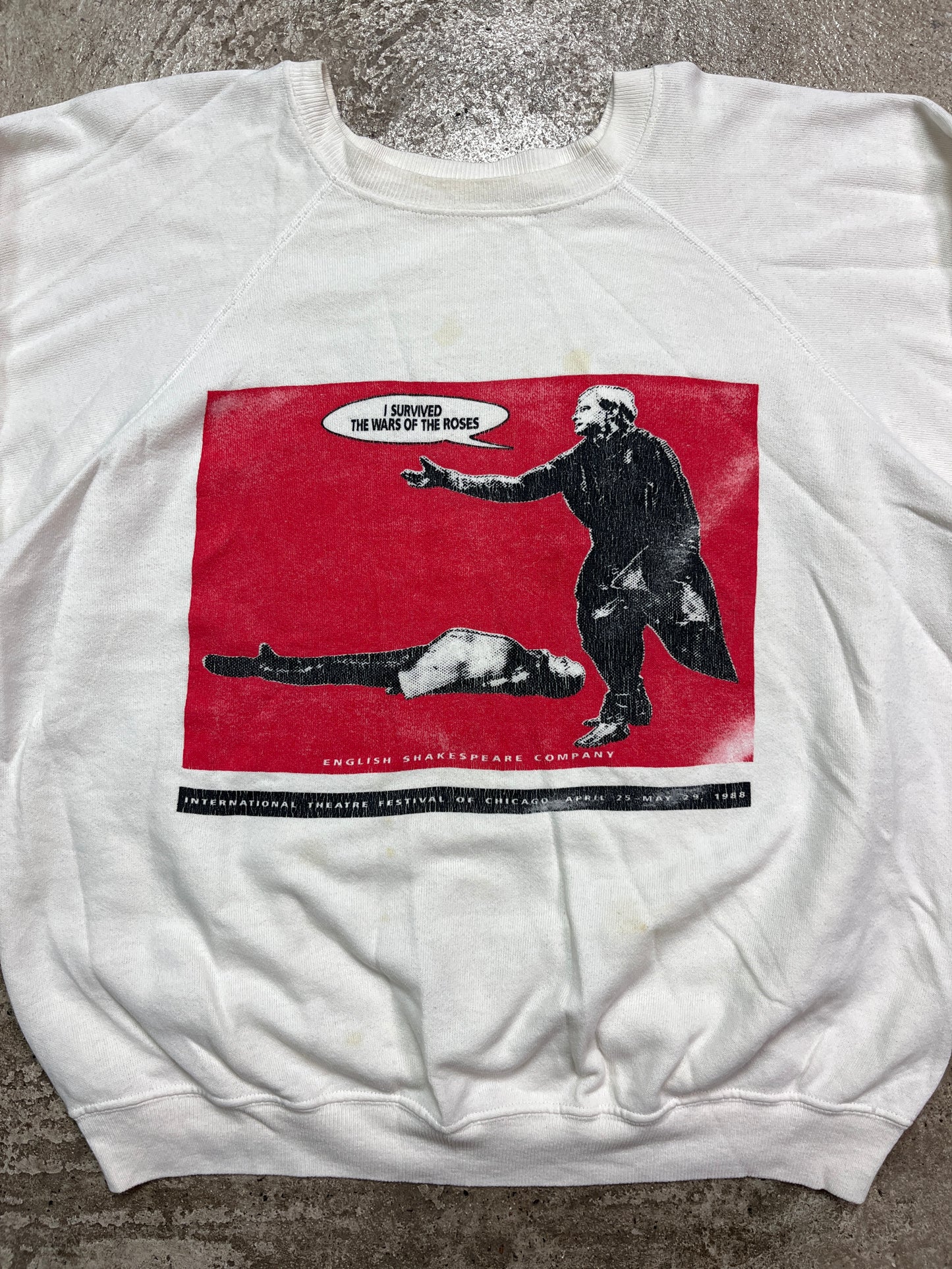 1988 SHAKESPEARE THEATRE CHICAGO FADED SWEATSHIRT