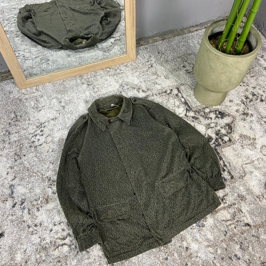 ARCHIVE 1960s POLISH ARMY DESZCZYK RAIN CAMO WZ58 COLD WAR FADED FIELD JACKET