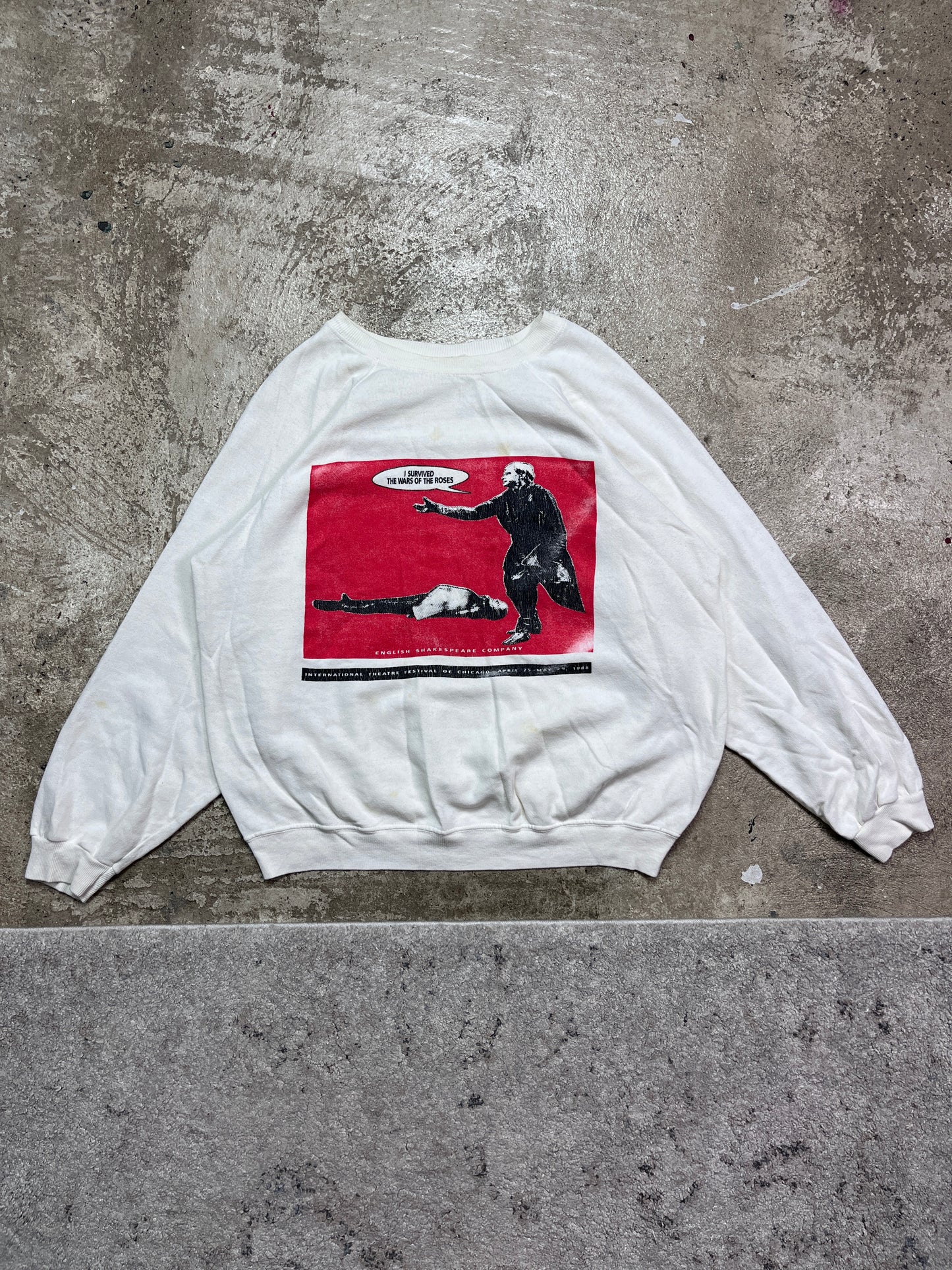 1988 SHAKESPEARE THEATRE CHICAGO FADED SWEATSHIRT