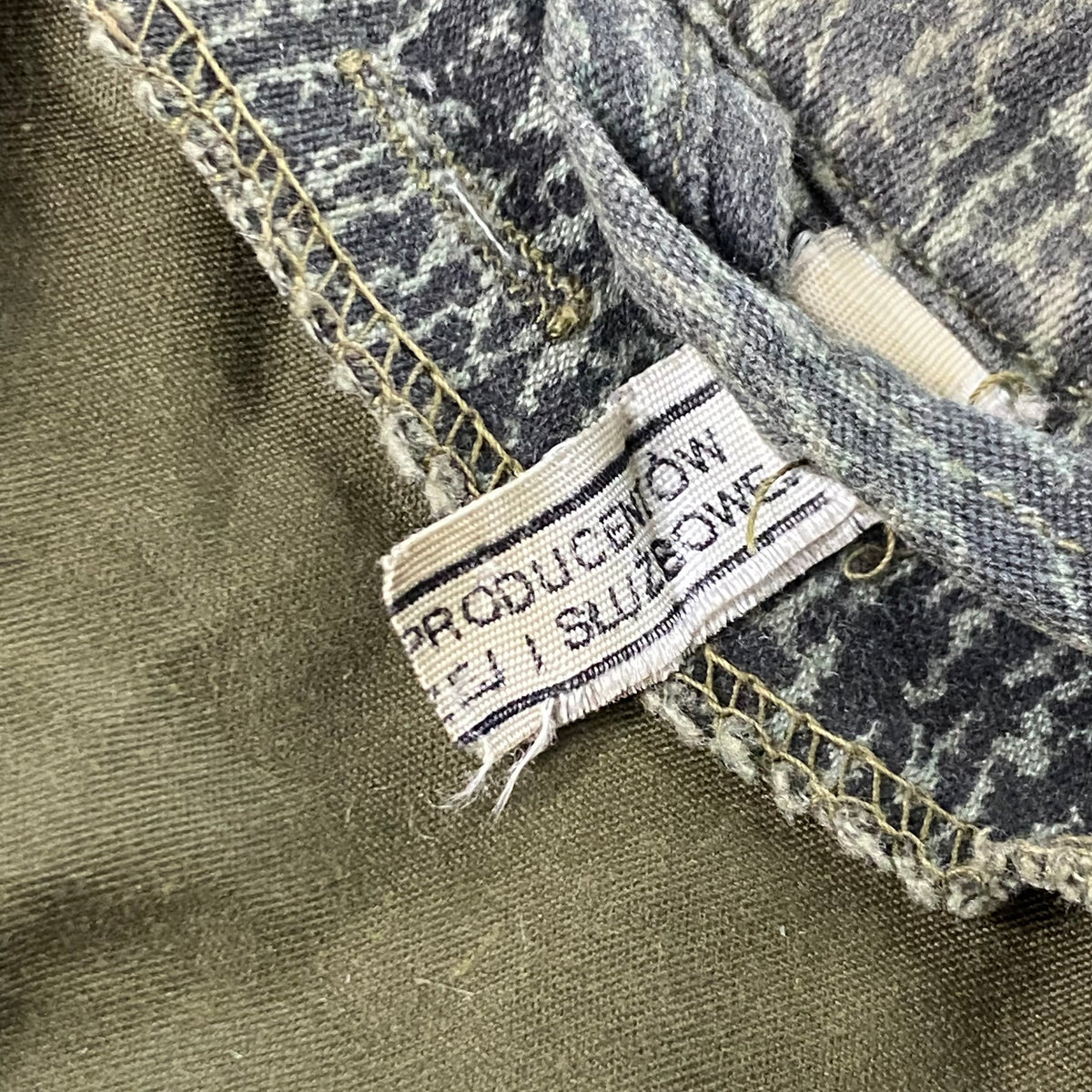 ARCHIVE 1960s POLISH ARMY DESZCZYK RAIN CAMO WZ58 COLD WAR FADED FIELD JACKET