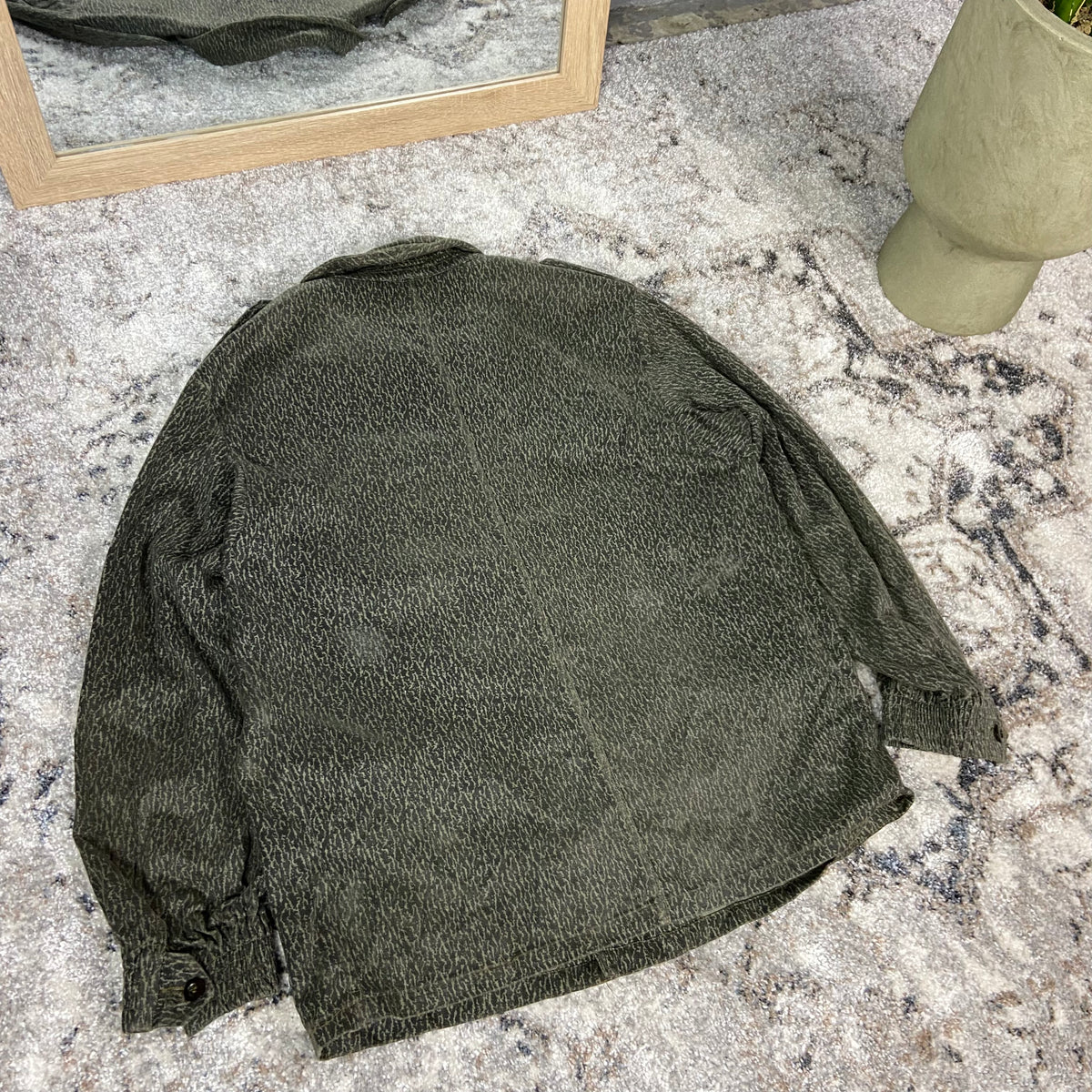 ARCHIVE 1960s POLISH ARMY DESZCZYK RAIN CAMO WZ58 COLD WAR FADED FIELD JACKET