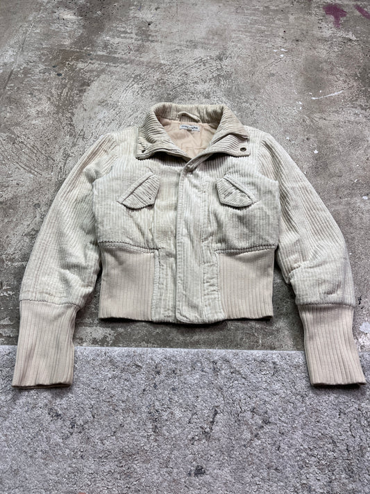 TERRANOVA VINTAGE CORDUROY CREAM BEIGE BOXY JACKET 2000s