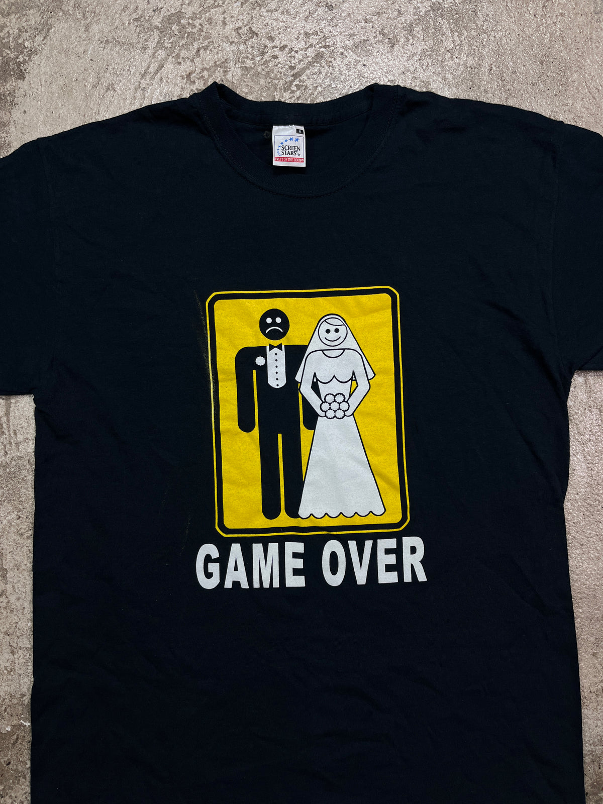 "GAME OVER" SCREEN STARS TEE 1990s