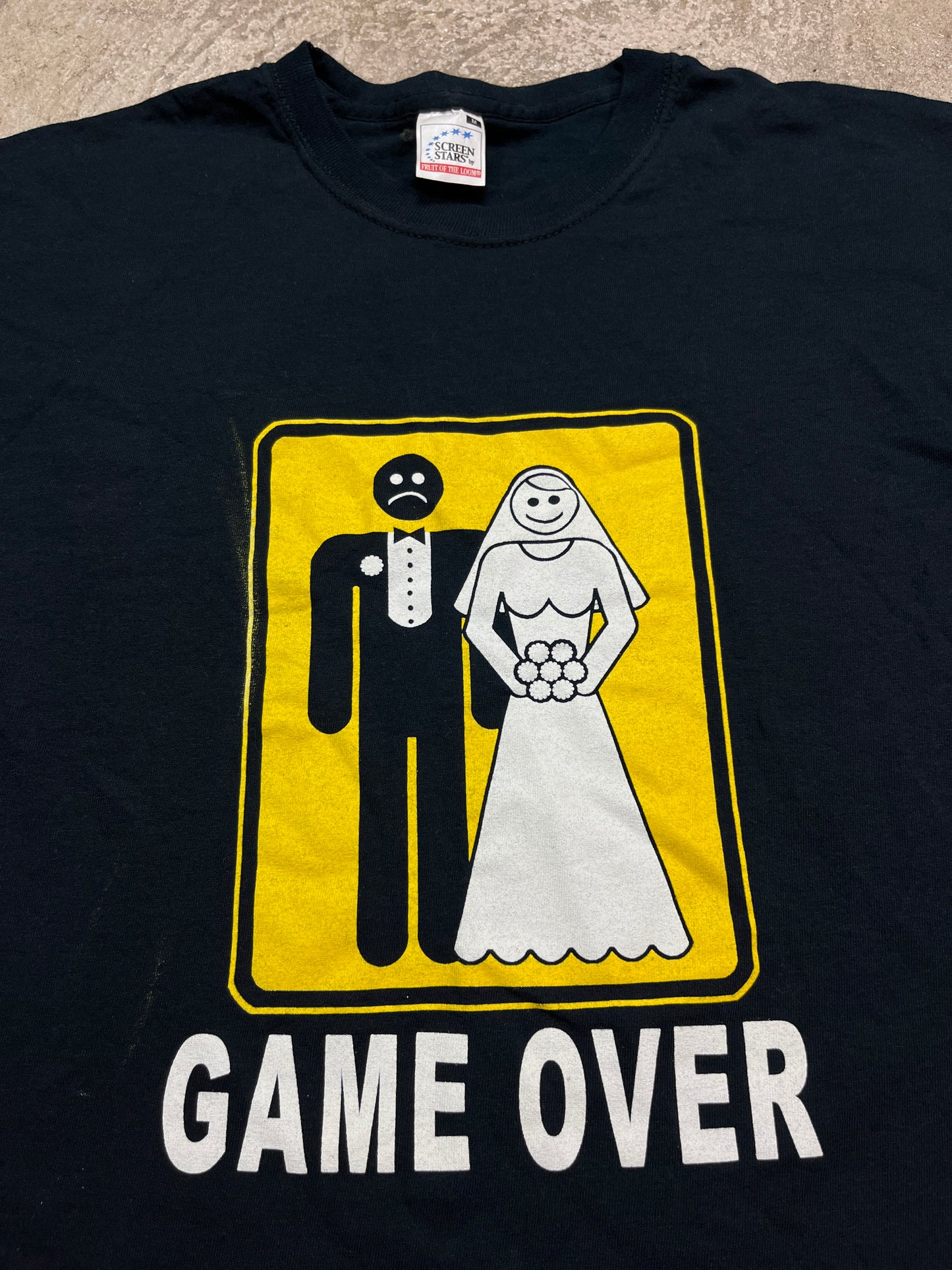 "GAME OVER" SCREEN STARS TEE 1990s