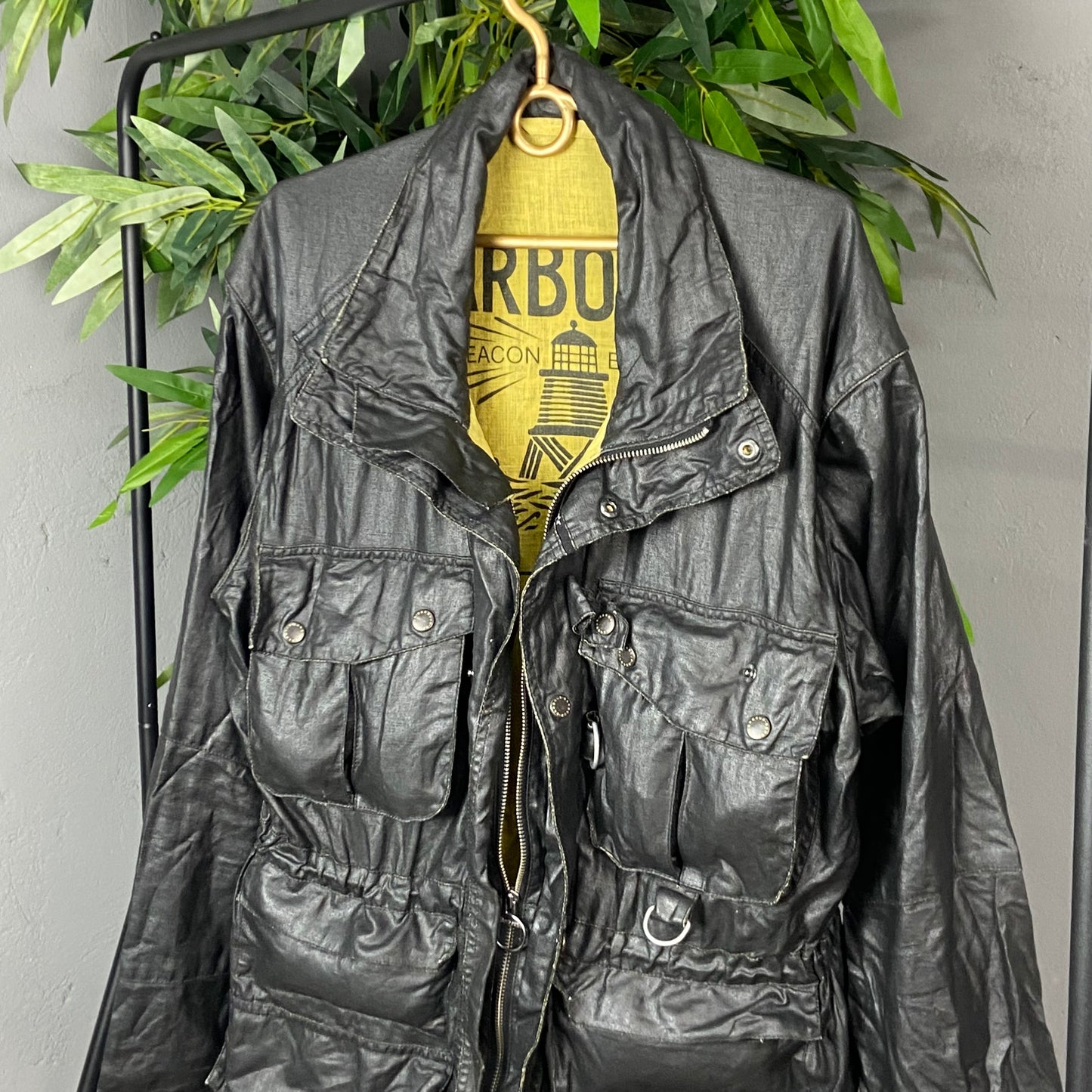 BARBOUR BEACON ARCHIVE 2009 LIGHTWEIGHT LINEN COATED UTILITY FIELD JACKET