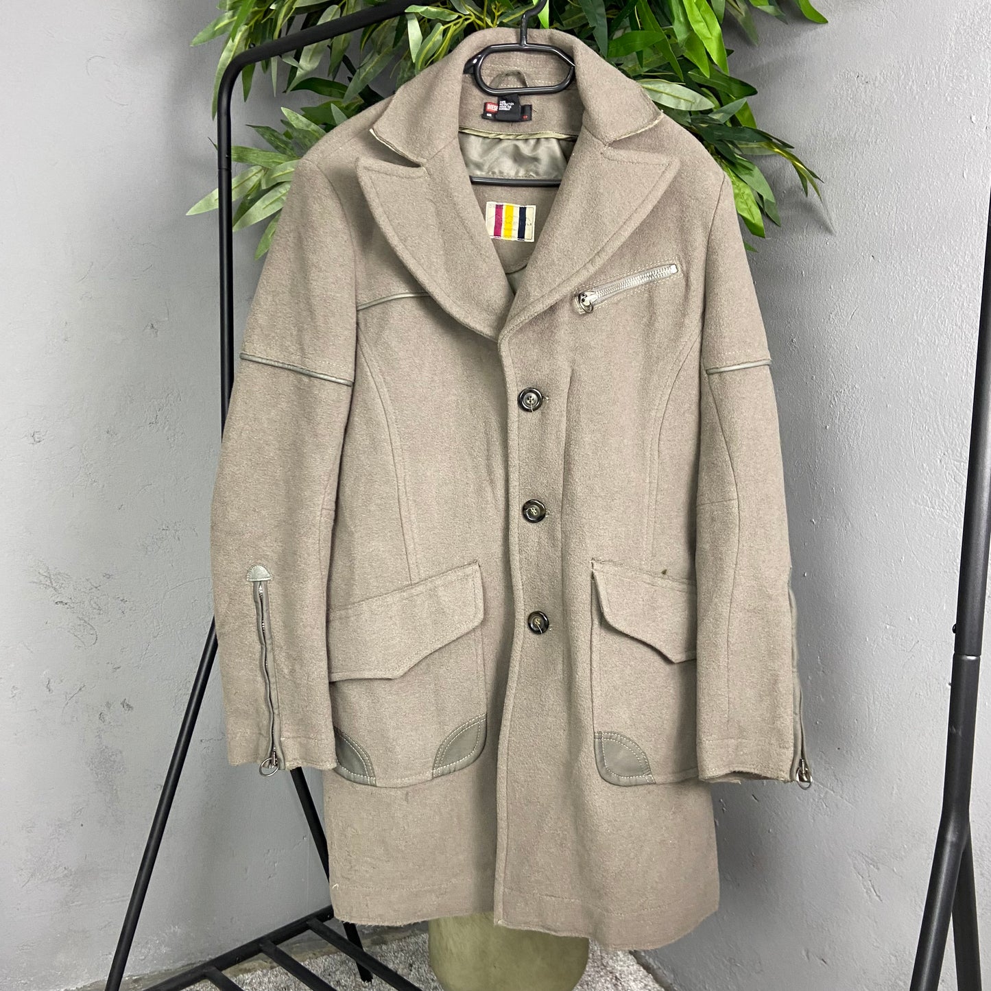 DIESEL TRUCKISTAN KING COBRA LIMITED 2001 FADED WOOL COAT