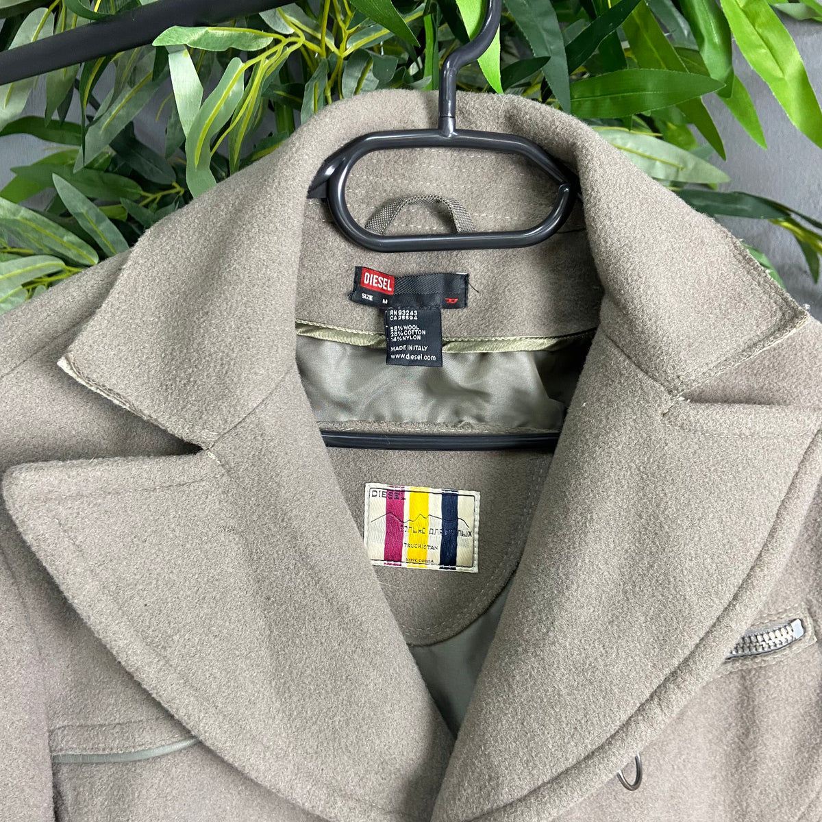 DIESEL TRUCKISTAN KING COBRA LIMITED 2001 FADED WOOL COAT