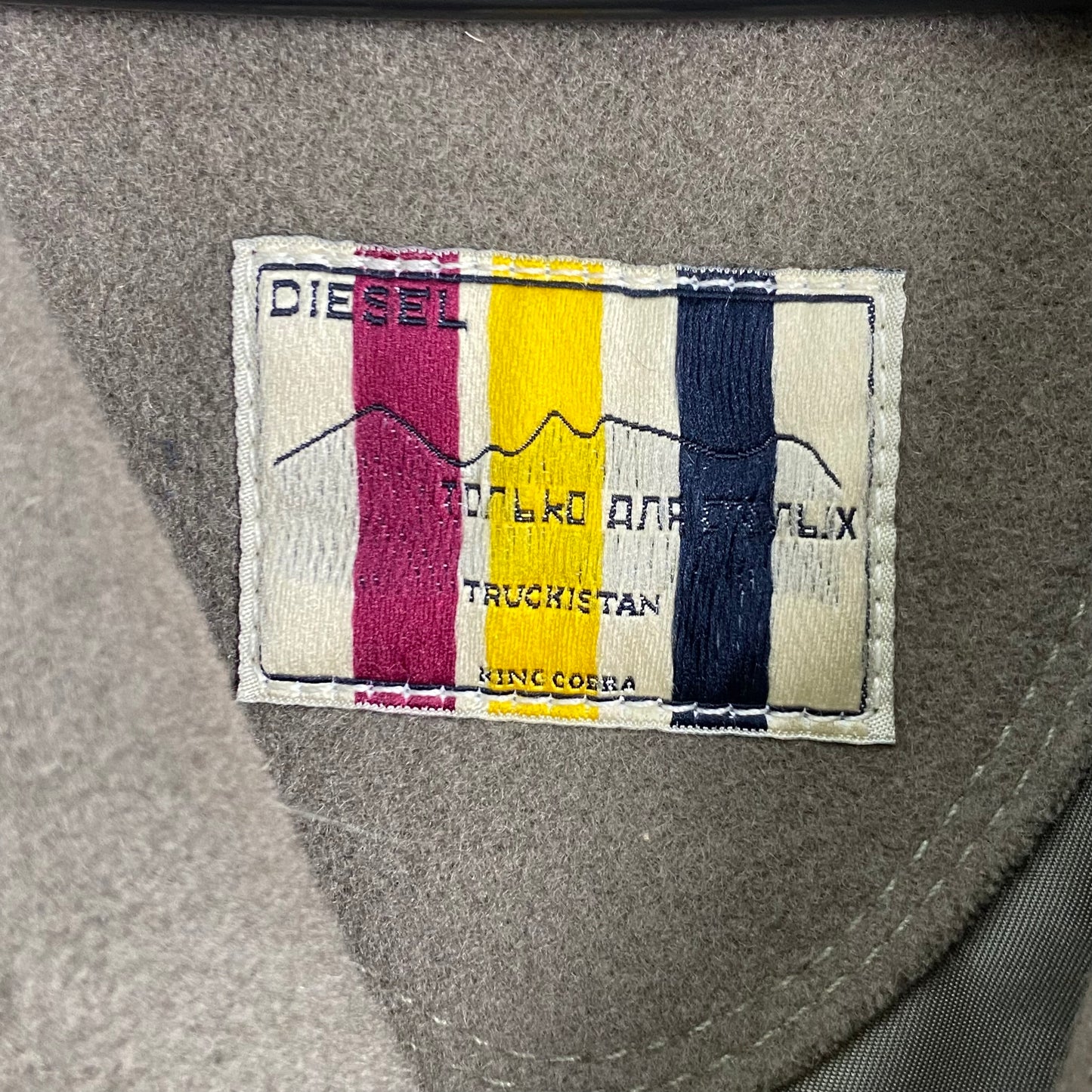 DIESEL TRUCKISTAN KING COBRA LIMITED 2001 FADED WOOL COAT