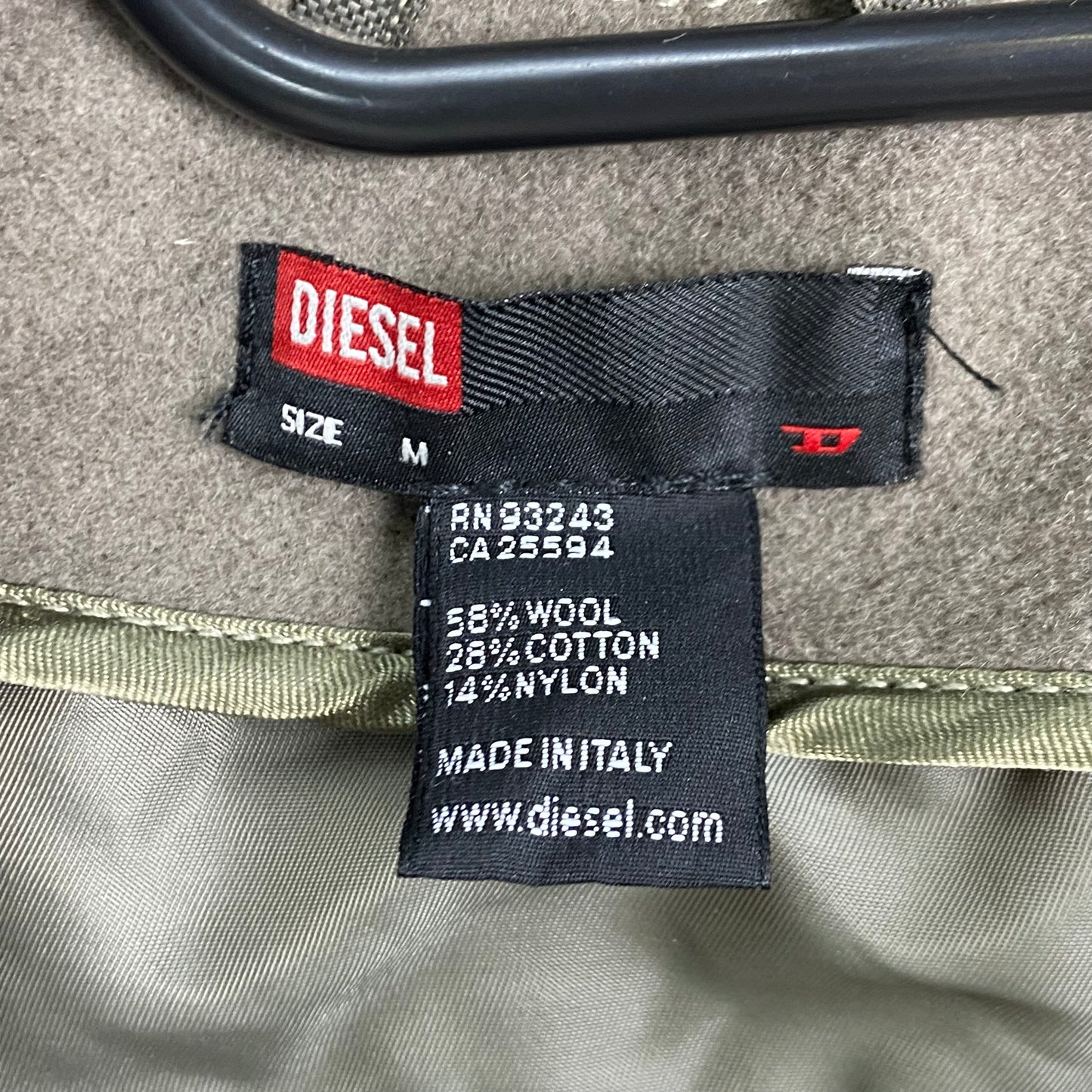 DIESEL TRUCKISTAN KING COBRA LIMITED 2001 FADED WOOL COAT