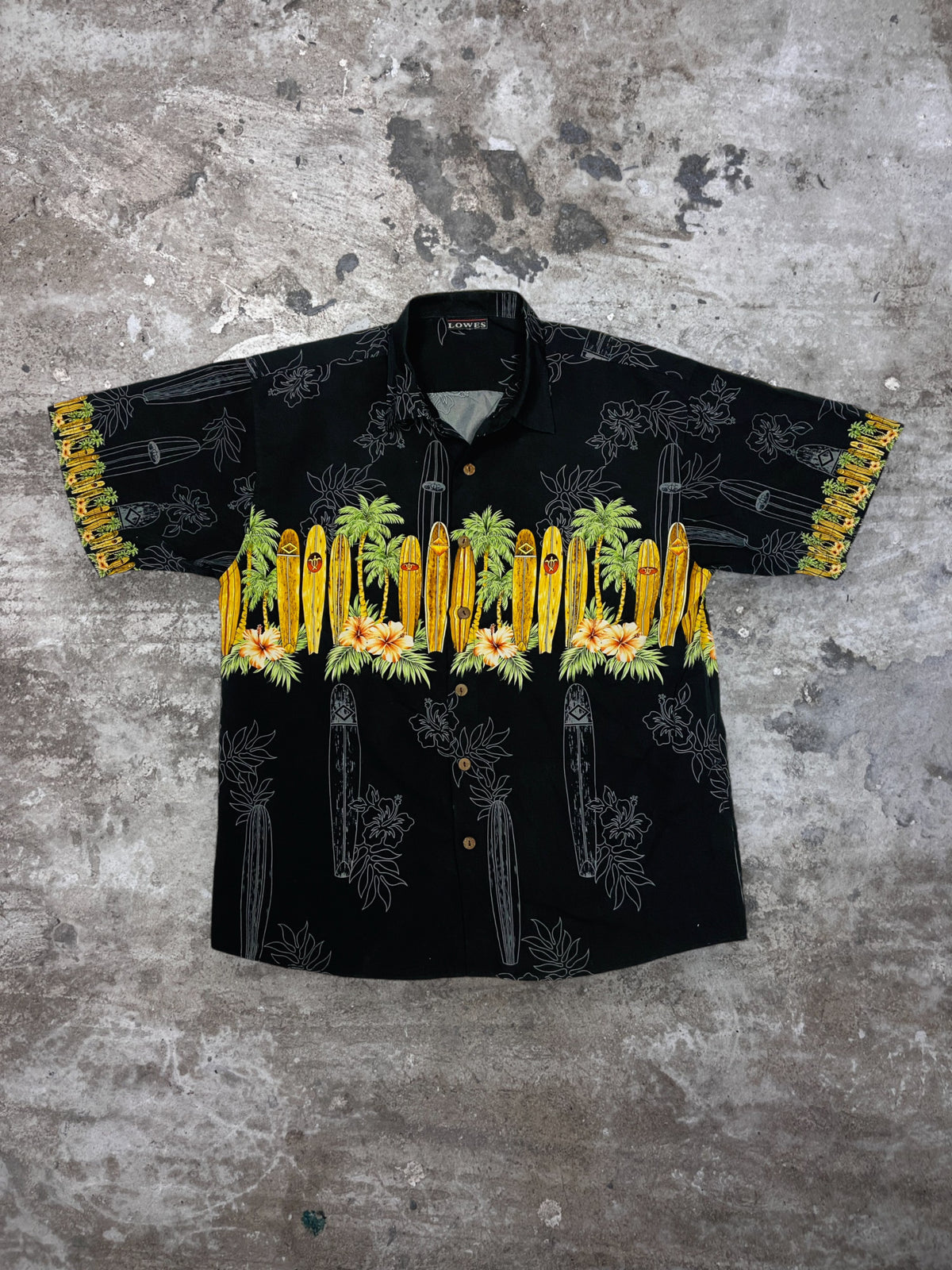 1990s SURFING HAWAIIAN ALOHA SHIRT