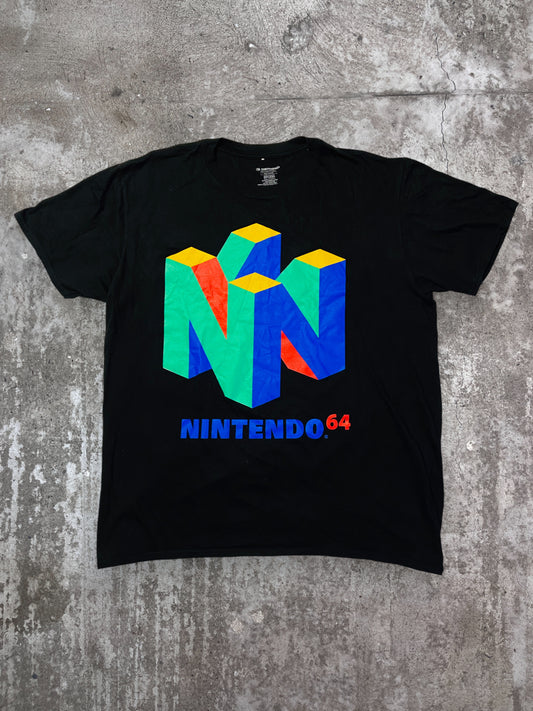 NINTENDO 64 BIG 3D LOGO NOSTALGIA TEE