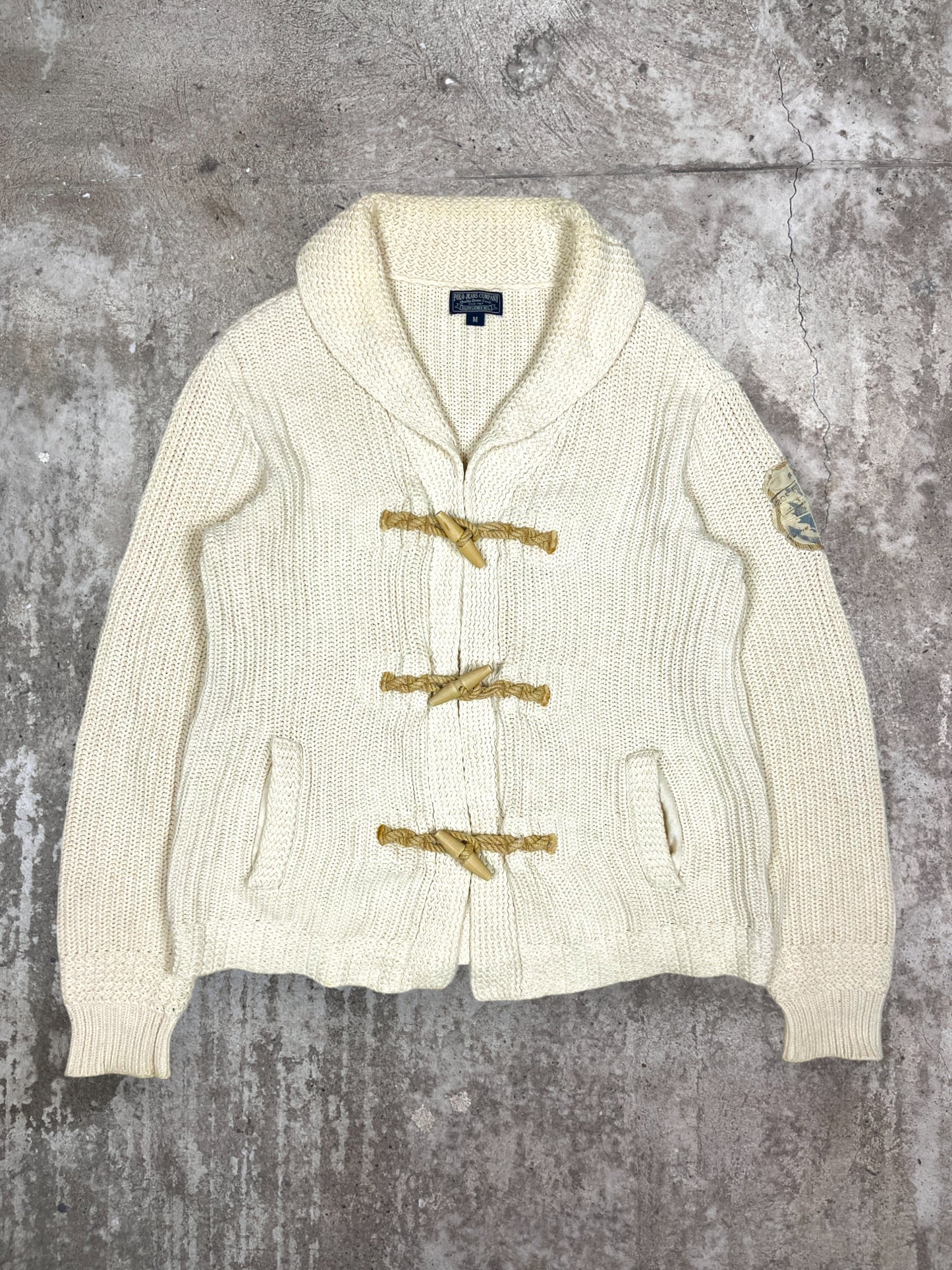 1990s RALPH LAUREN HEAVY KNITTED CARDIGAN