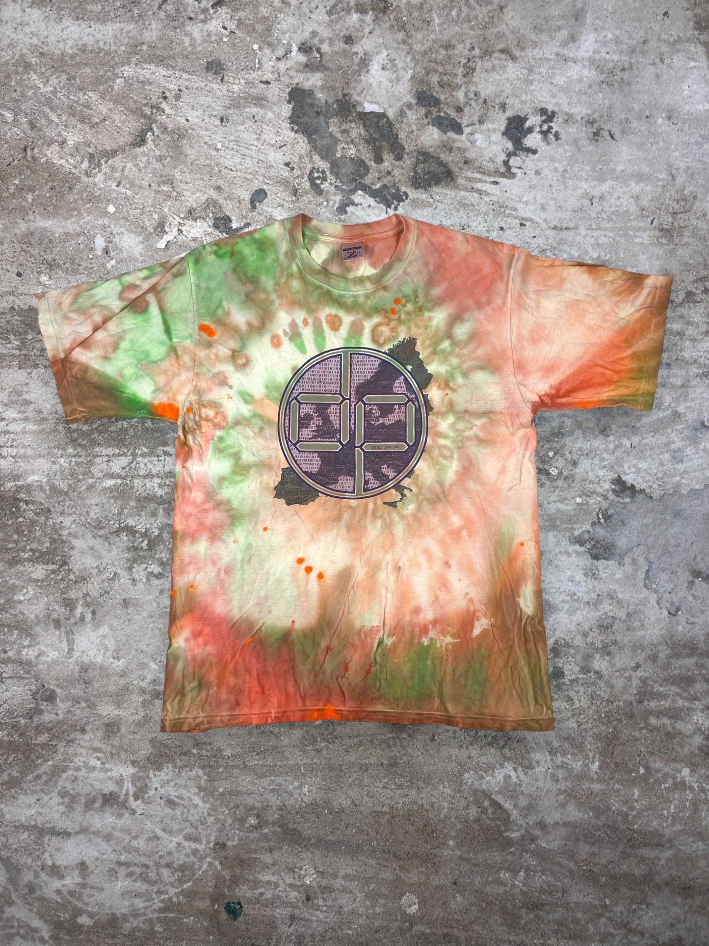 2003 DEEP PURPLE MATRIX BINARY CODE TEE