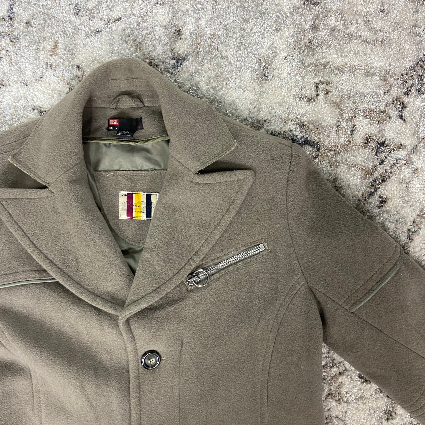 DIESEL TRUCKISTAN KING COBRA LIMITED 2001 FADED WOOL COAT