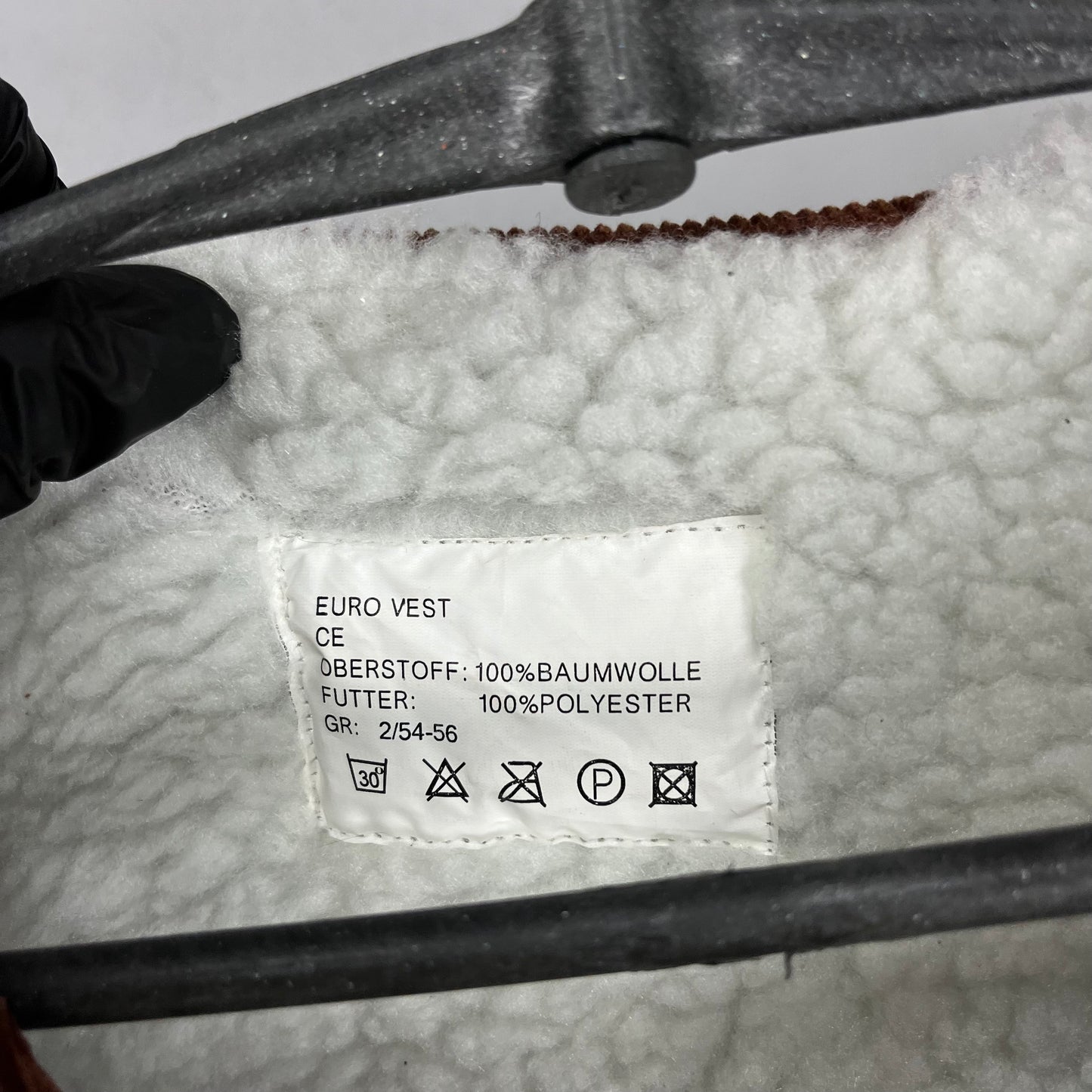 1980s VELOUR CORDUROY TEDDY SHERPA EURO VEST