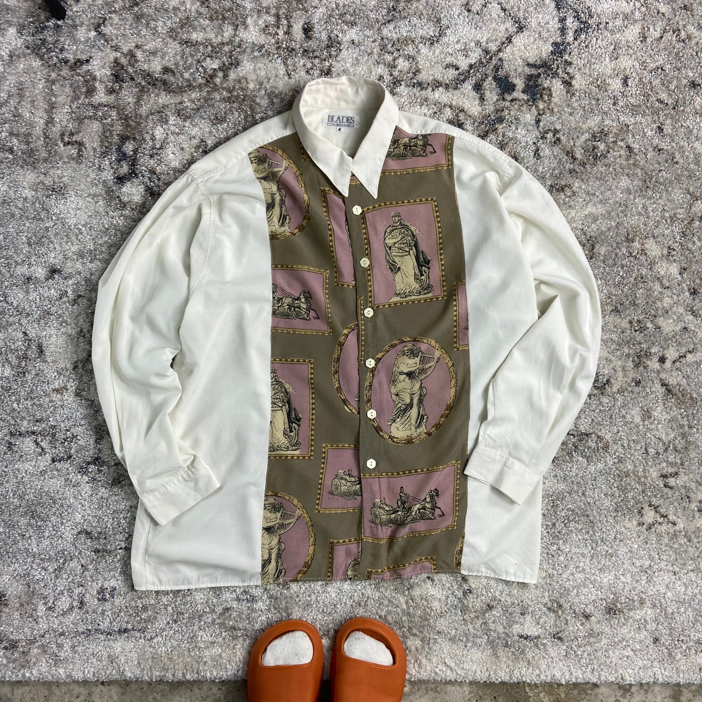 1980s RENAISSANCE BLADES OVERPRINTED SHIRT