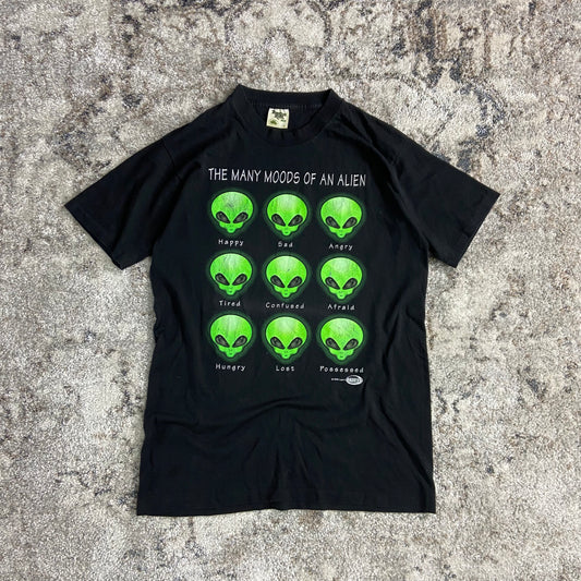 ALIEN MOODS 1990s FLUORESCENT PRINT SINGLE STITCH TEE