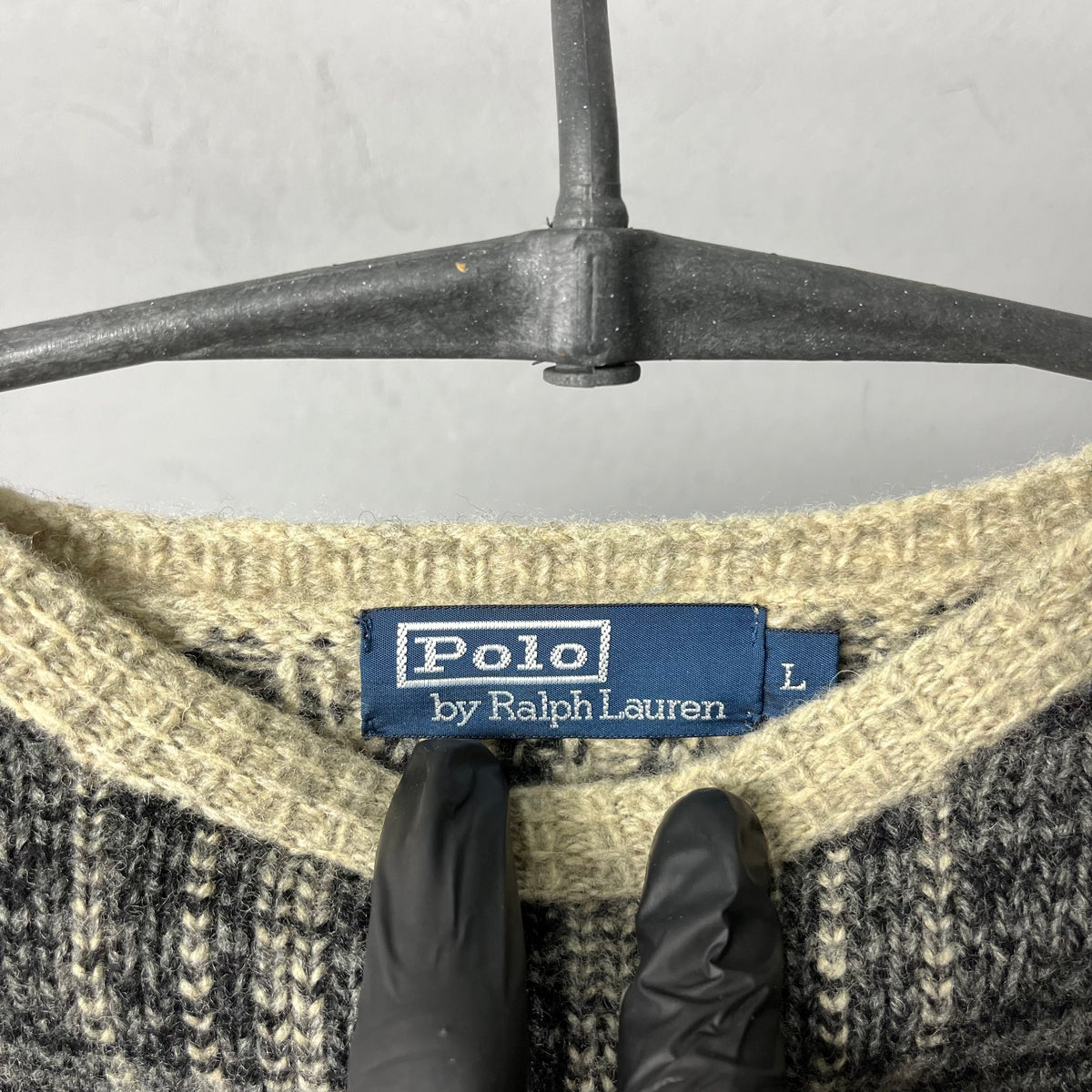 RALPH LAUREN LAMBSWOOL FRANCE KNITTED SWEATER 1990s