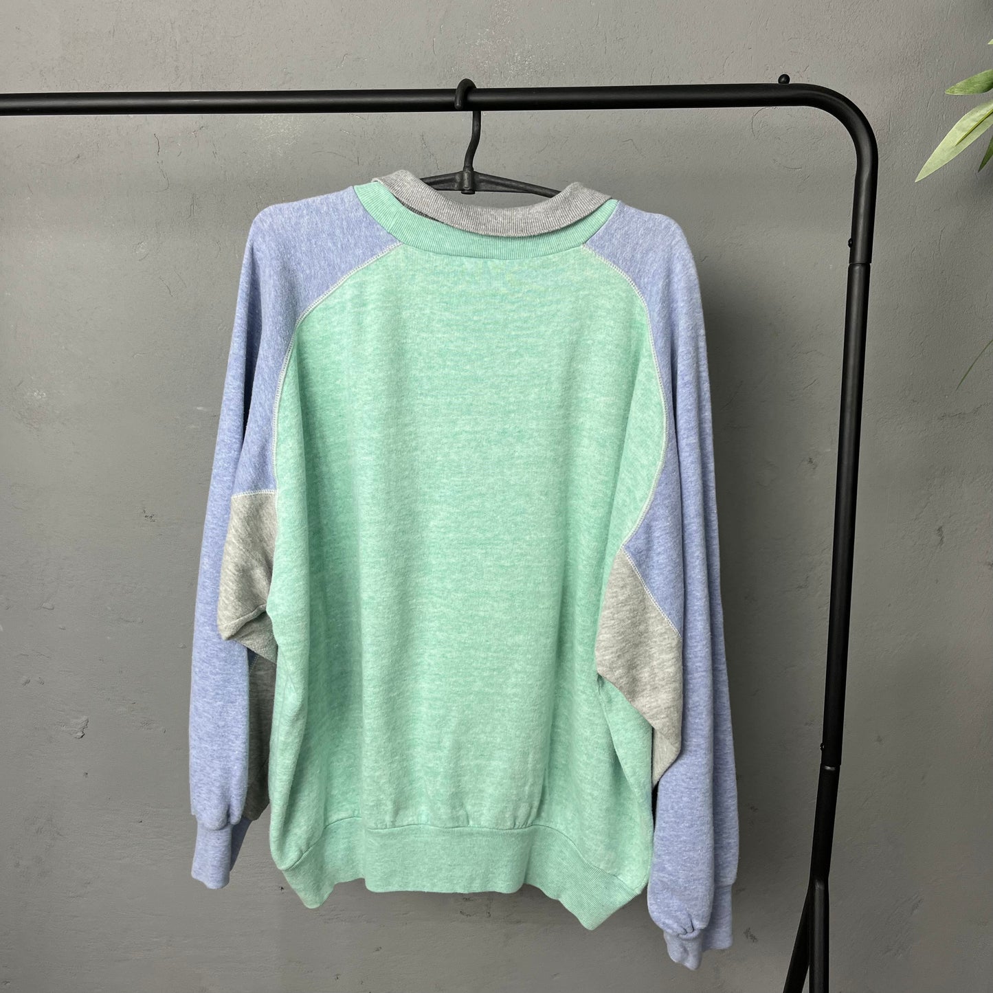 1980s KAPPA BIG LOGO DOUBLE NECK SWEATSHIRT
