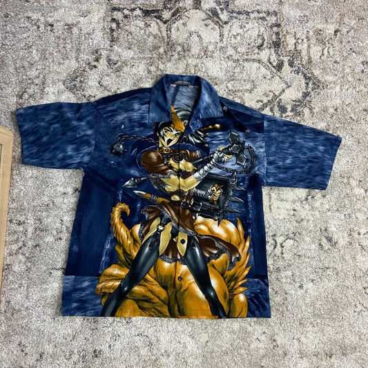JAPANESE OVERPRINTED ANIME SHIRT 1990s