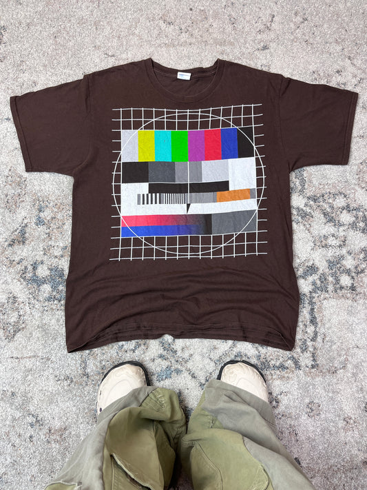 VHS TV NOISE INTERFERENCE SUNFADED TEE 2000s